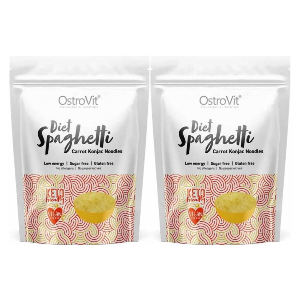 2 x Makaron Konjac Diet Spaghetti Carrot Konjac Noodles Keto Friendly 400 g (250 g) - OstroVit