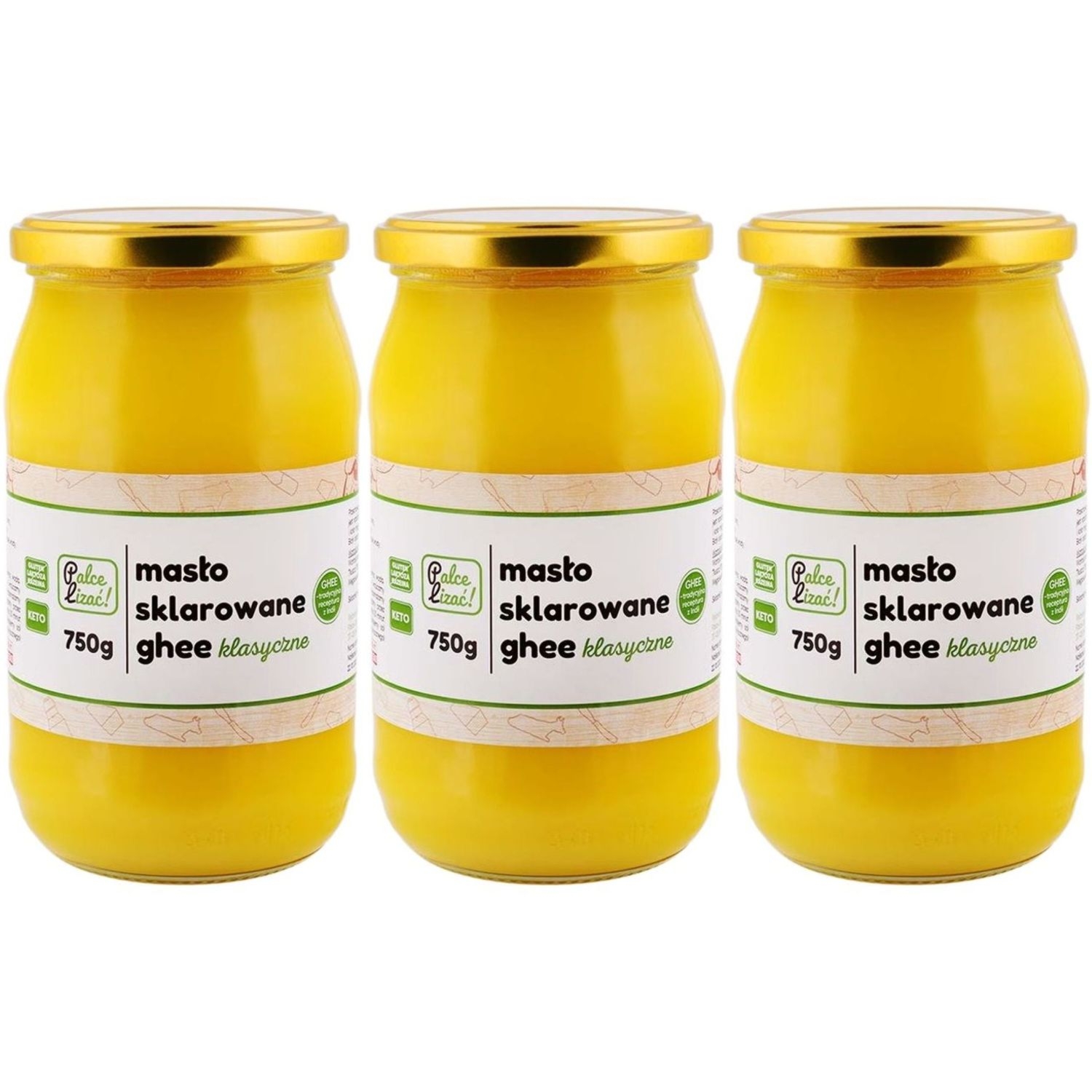 3 x Masło Sklarowane Ghee 750 g - Palce Lizać
