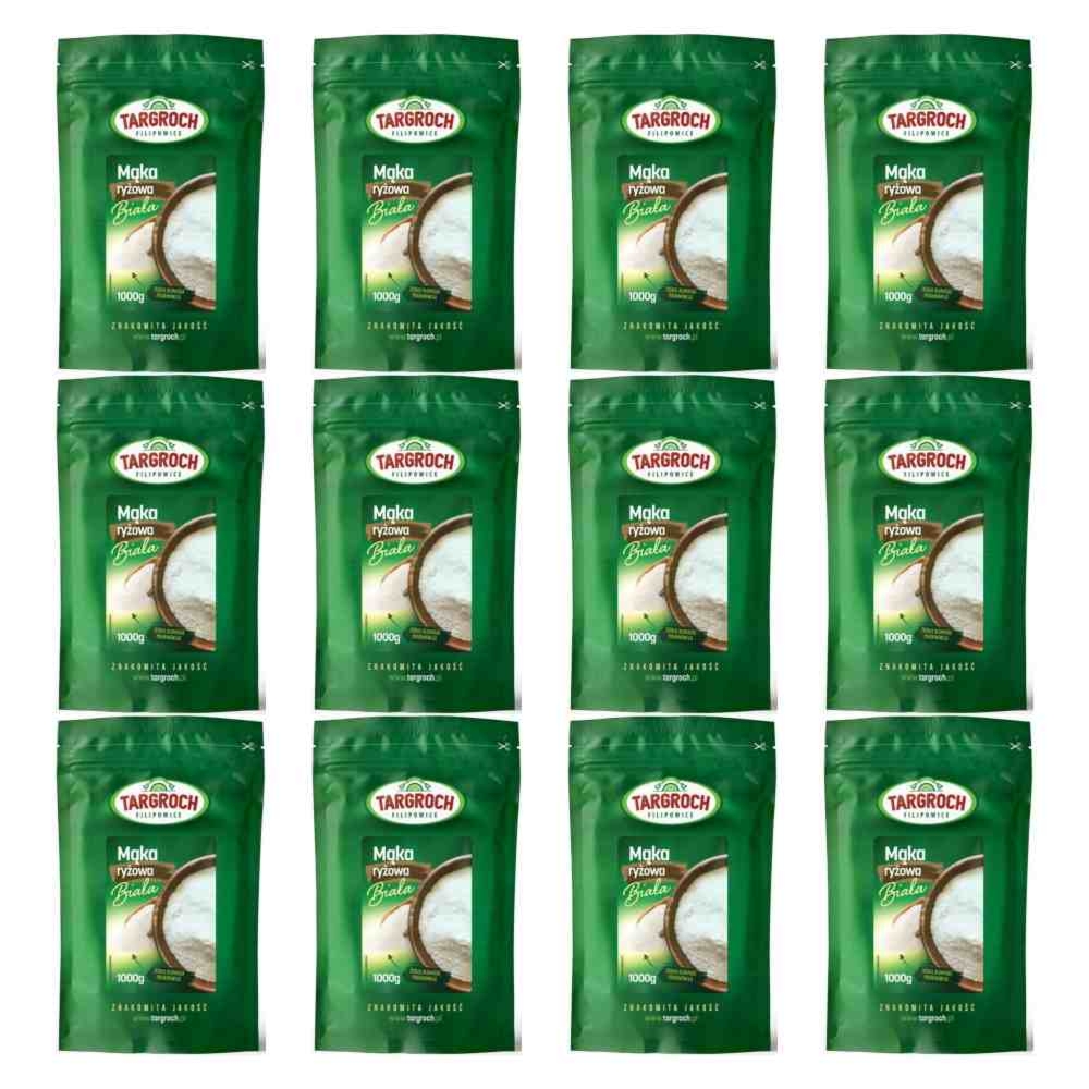 12 x Mąka Ryżowa Biała 1 kg - Targroch