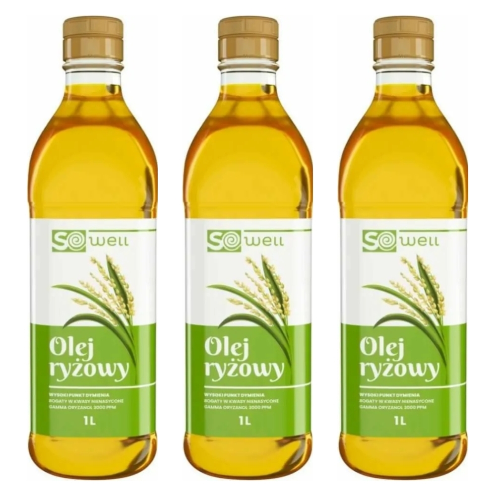 3 x Olej Ryżowy Rafinowany 1 l - Sowell