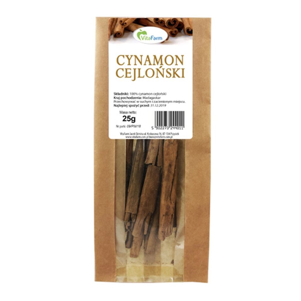 Cynamon Cejloński Laski 25 g - Vitafarm
