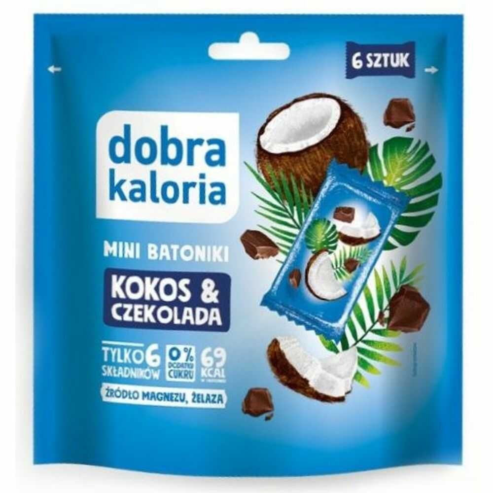 Mini Batoniki Kokos i Czekolada 102 g (6x 17 g) - Dobra Kaloria