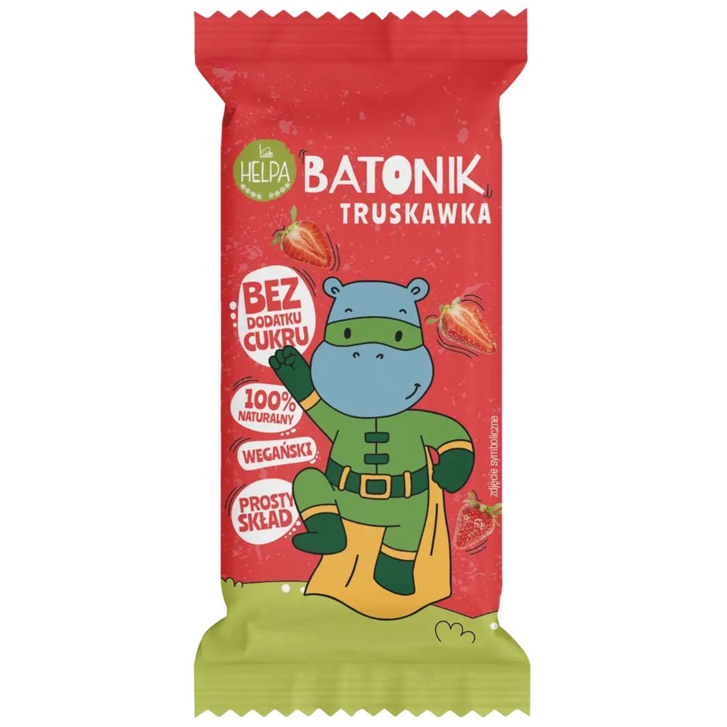 Batonik Truskawka Bez Dodatku Cukru 20 g - Helpa