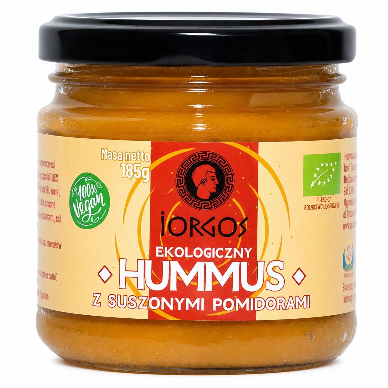 Hummus z Suszonymi Pomidorami EKO 185 g - Iorgos