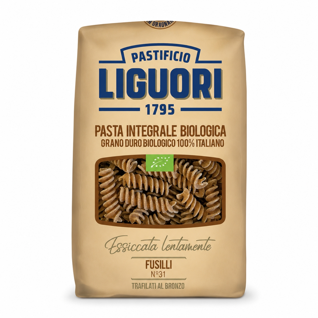 Makaron Pełnoziarnisty z Pszenicy Durum Fusilli nr 31 BIO 500 g Liguori
