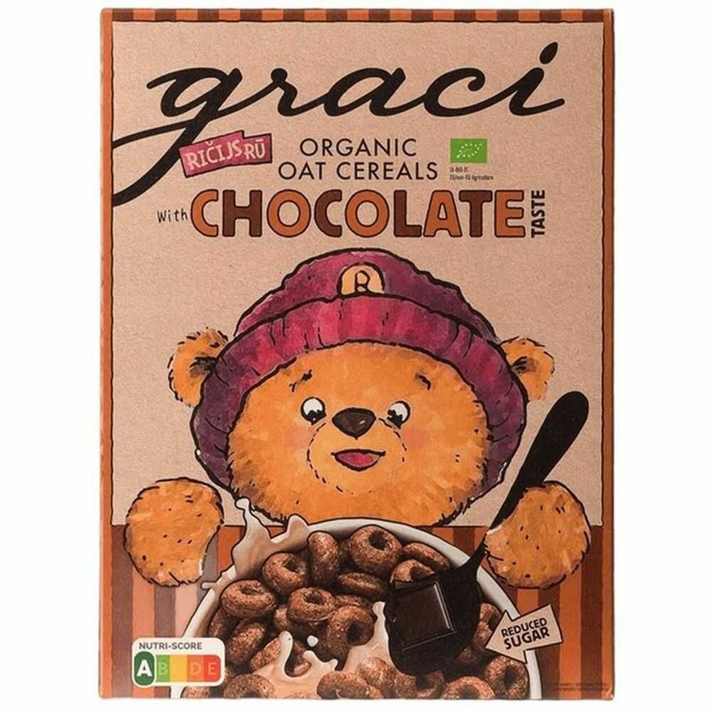 Kółeczka Owsiane Pełnoziarniste Kakaowe BIO 300 g - Graci