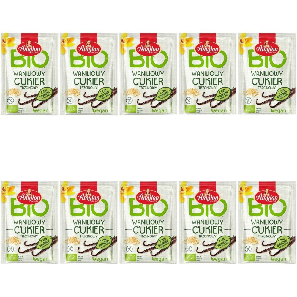10 x Cukier Waniliowy Trzcinowy Bio 8 g - Amylon