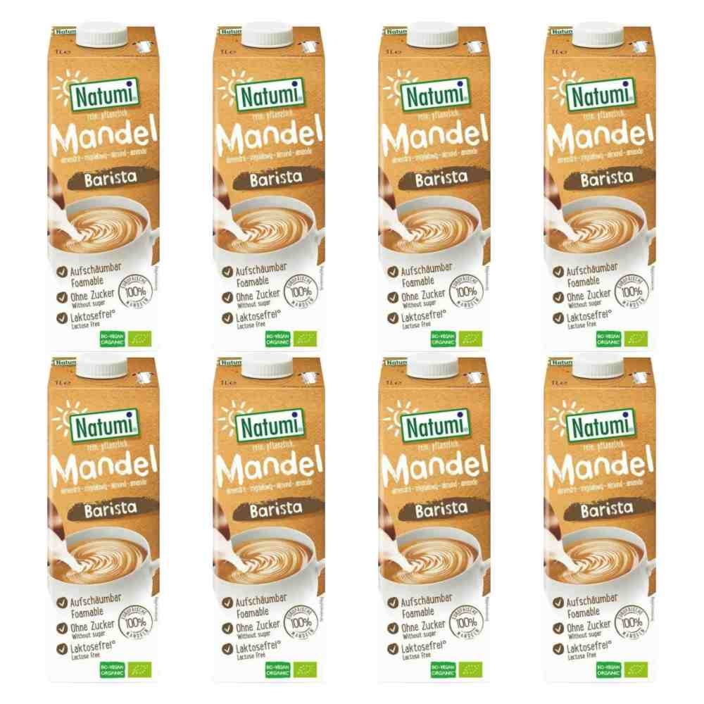 8 x Napój Migdałowy Barista Bez Dodatku Cukru Bio 1 L - Natumi