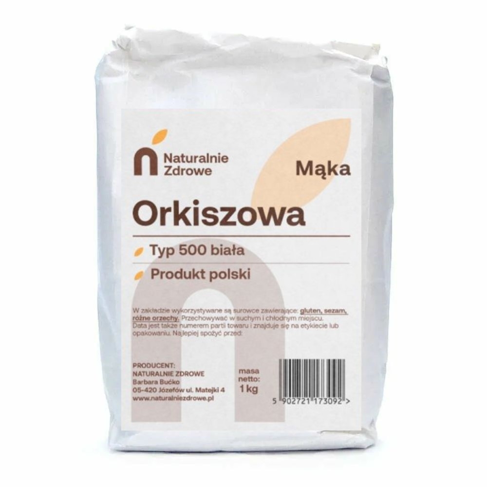 Mąka Orkiszowa Biała Typ 500 1kg - Naturalnie Zdrowe