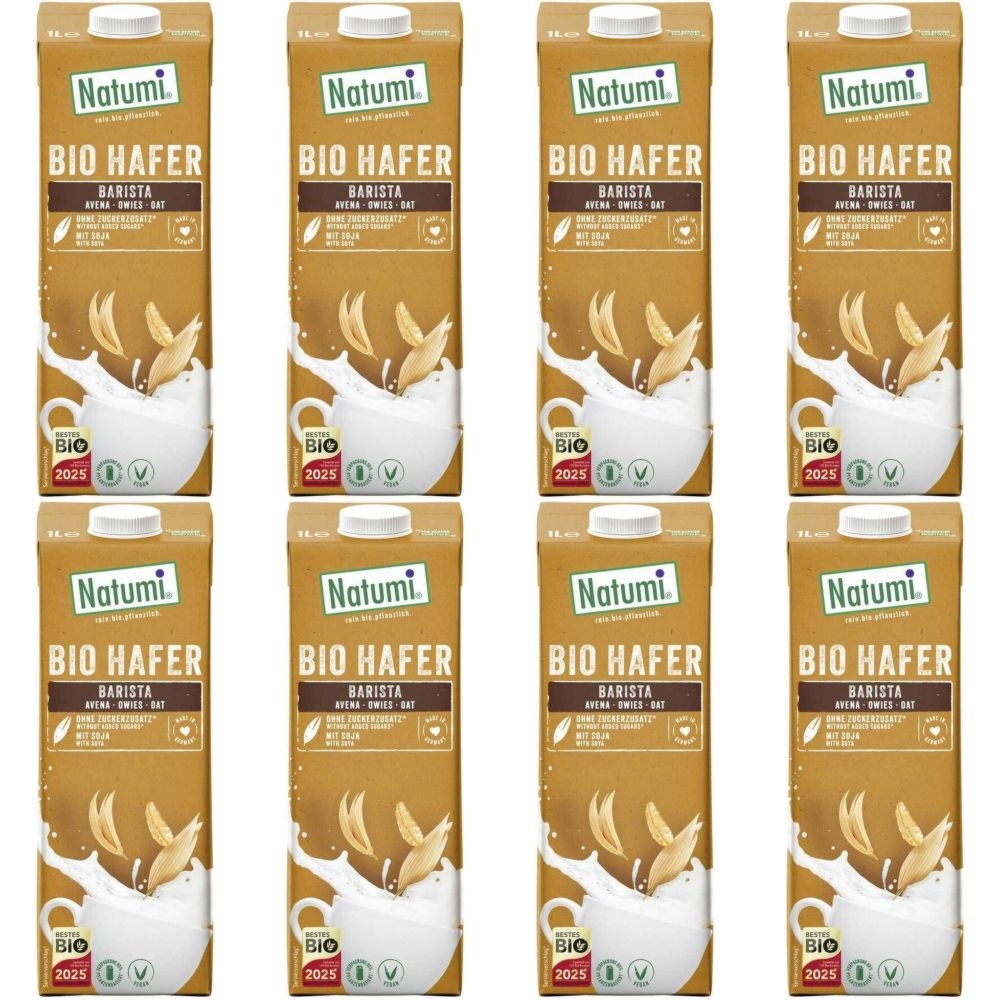 8 x Napój Owsiany z Soją Barista Bio 1 L  UHT - Natumi