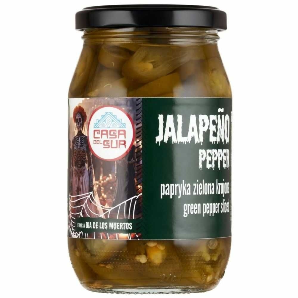 Papryka Jalapeno Zielona Krojona 340 g (200 g) - Casa Del Sur