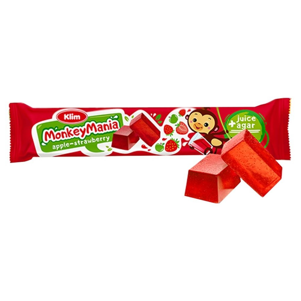 Galaretki Monkey Mania Jablko Truskawka 39 g - Klim