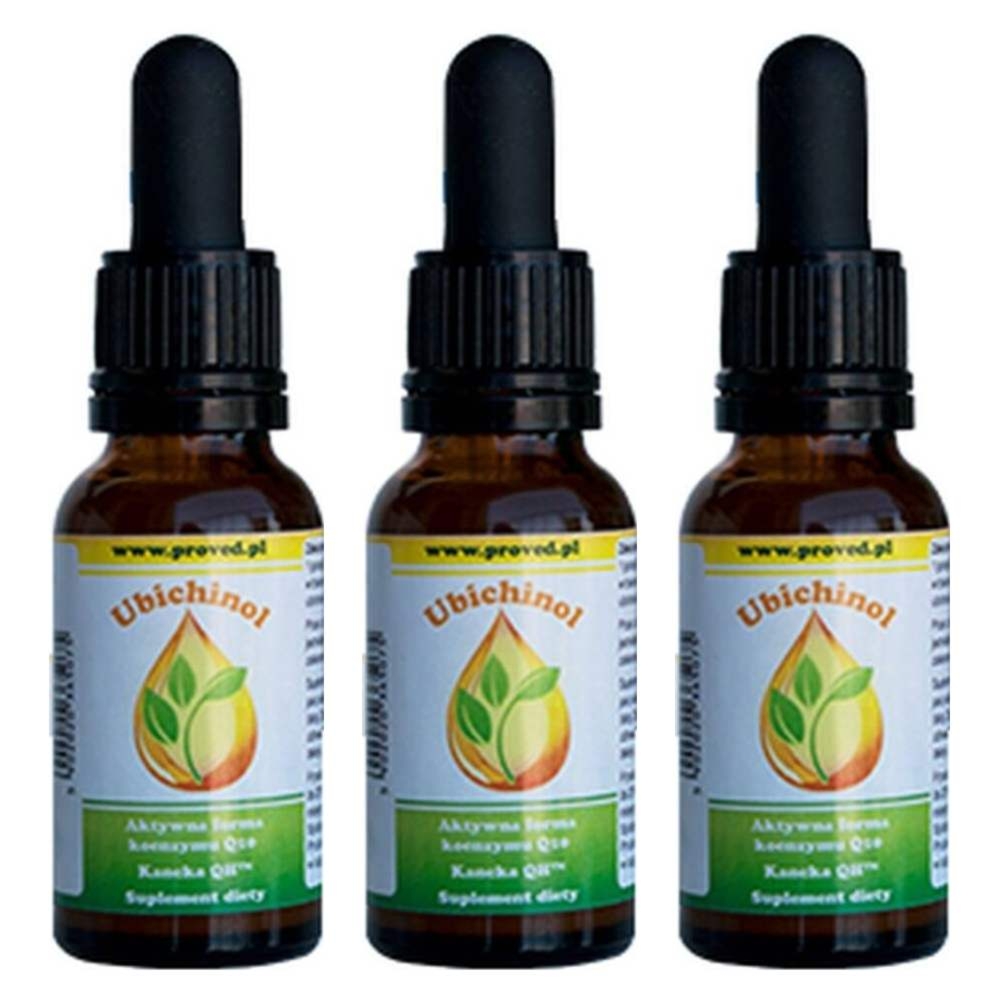 Zestaw 3 x Ubichinol (Aktywna forma Koenzymu Q10) 20 ml - Proved