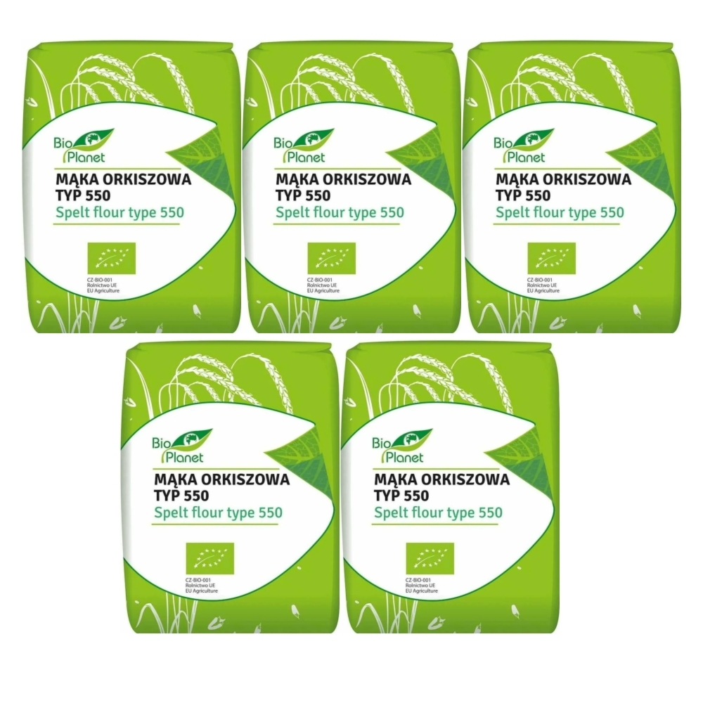 5 x Mąka Orkiszowa Typ 550 Bio 1 kg - Bio Planet