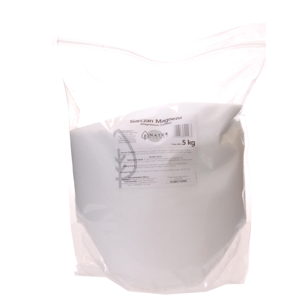 Siarczan Magnezu Siedmiowodny (Sól Epsom, Sól Gorzka ) Proszek 5 kg - Natur Planet