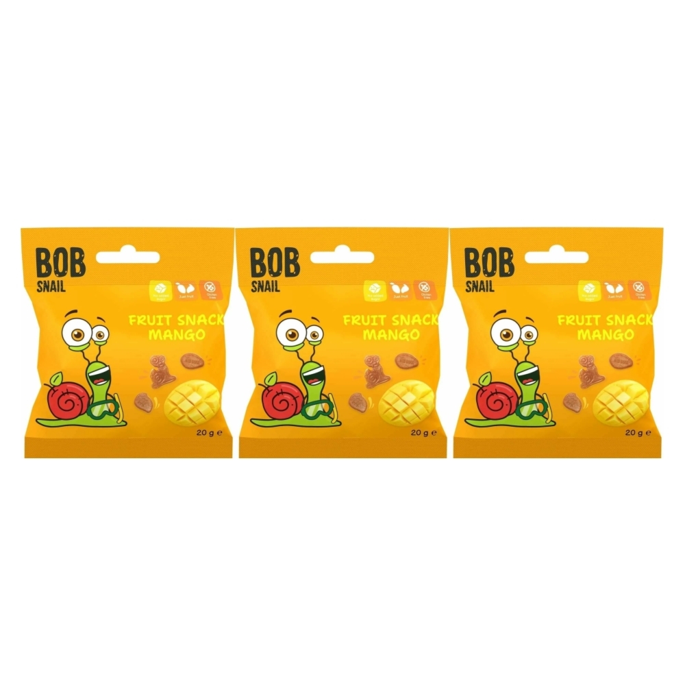 3 x Przekąska Mango 20 g - Bob Snail