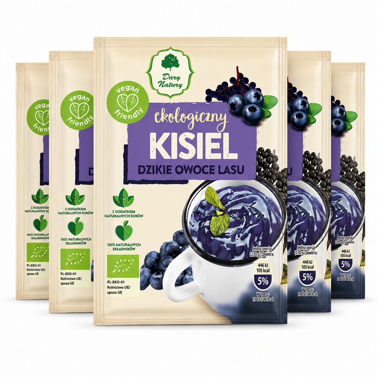 5 x Kisiel Dzikie Owoce Lasu Eko 30 g - Dary Natury