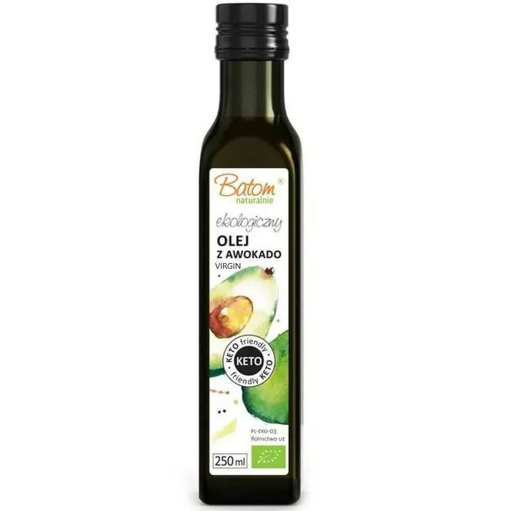 Olej z Awokado VIRGIN Tłoczony na Zimno Keto Bio 250 ml - Batom