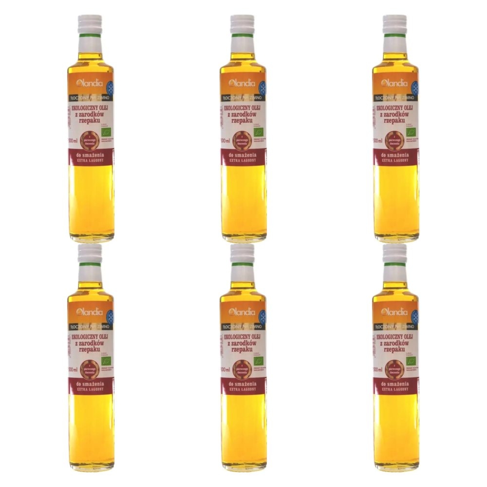 6 x Olej z Zarodków Rzepaku Do Smażenia Bio 500 ml - Olandia