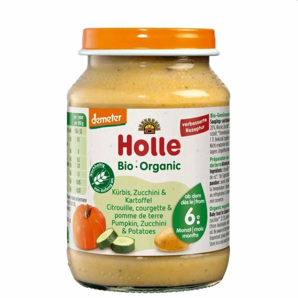 Danie dla Niemowląt Dynia, Cukinia, Ziemniak Bio Demeter 190 g - Holle