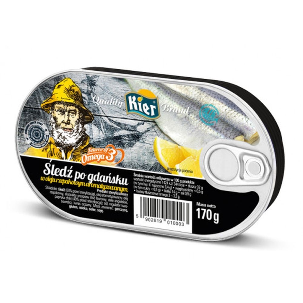 Śledź po Gdańsku w Oleju 170 g - Kier
