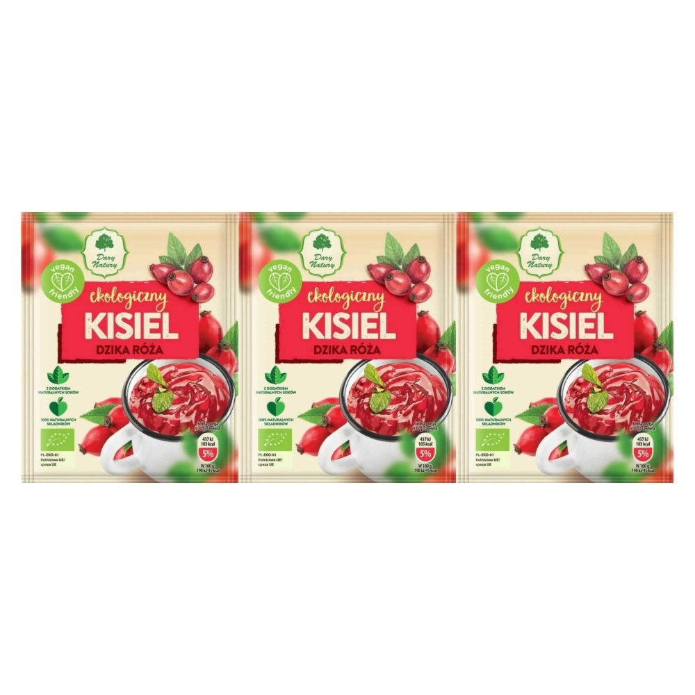 3 x Kisiel Dzika Róża EKO 30 g - Dary Natury