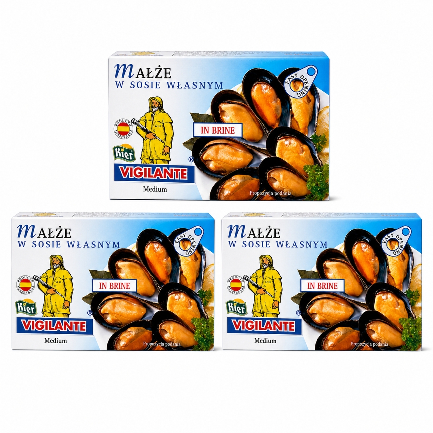 3 x Małże w Sosie Własnym 115 g (70 g) - Vigilante
