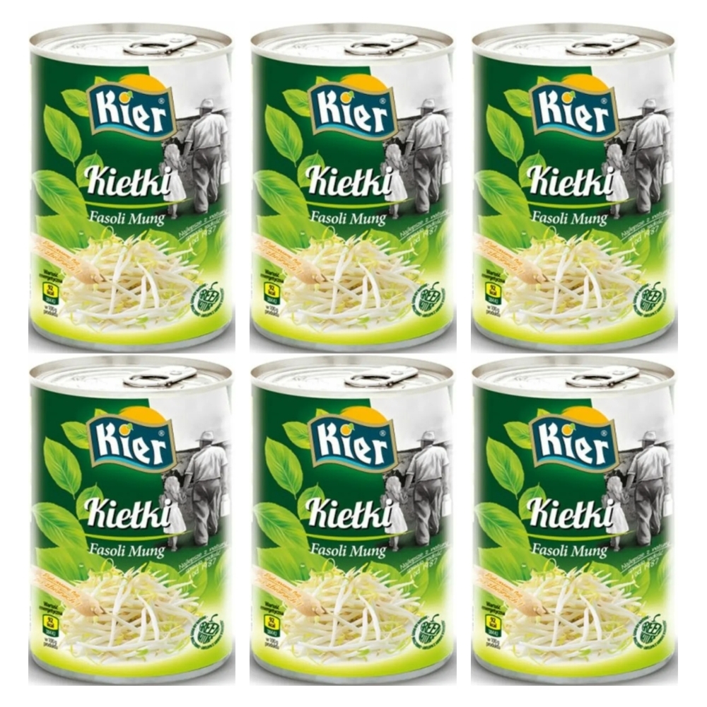 6 x Kiełki Fasoli Mung 400 g (200 g) - Kier