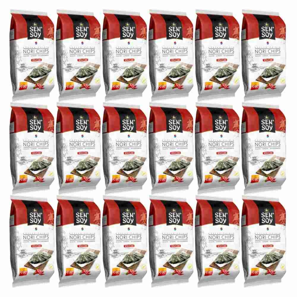18 x Chipsy Nori Kimchi z Alg Morskich 4,5 g - Sen Soy
