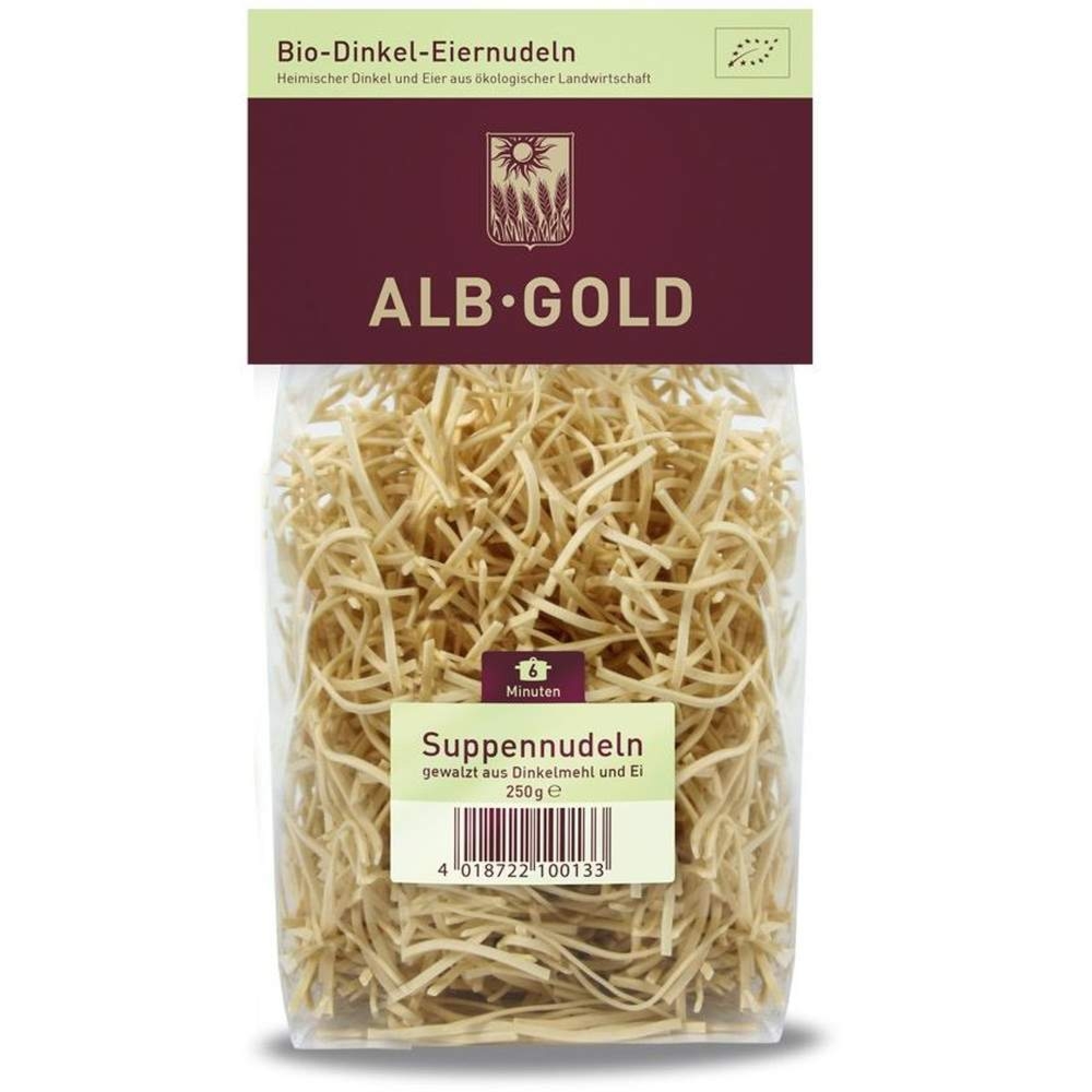 Makaron Orkiszowy Jajeczny Nitka Bio 250 g - Alb Gold