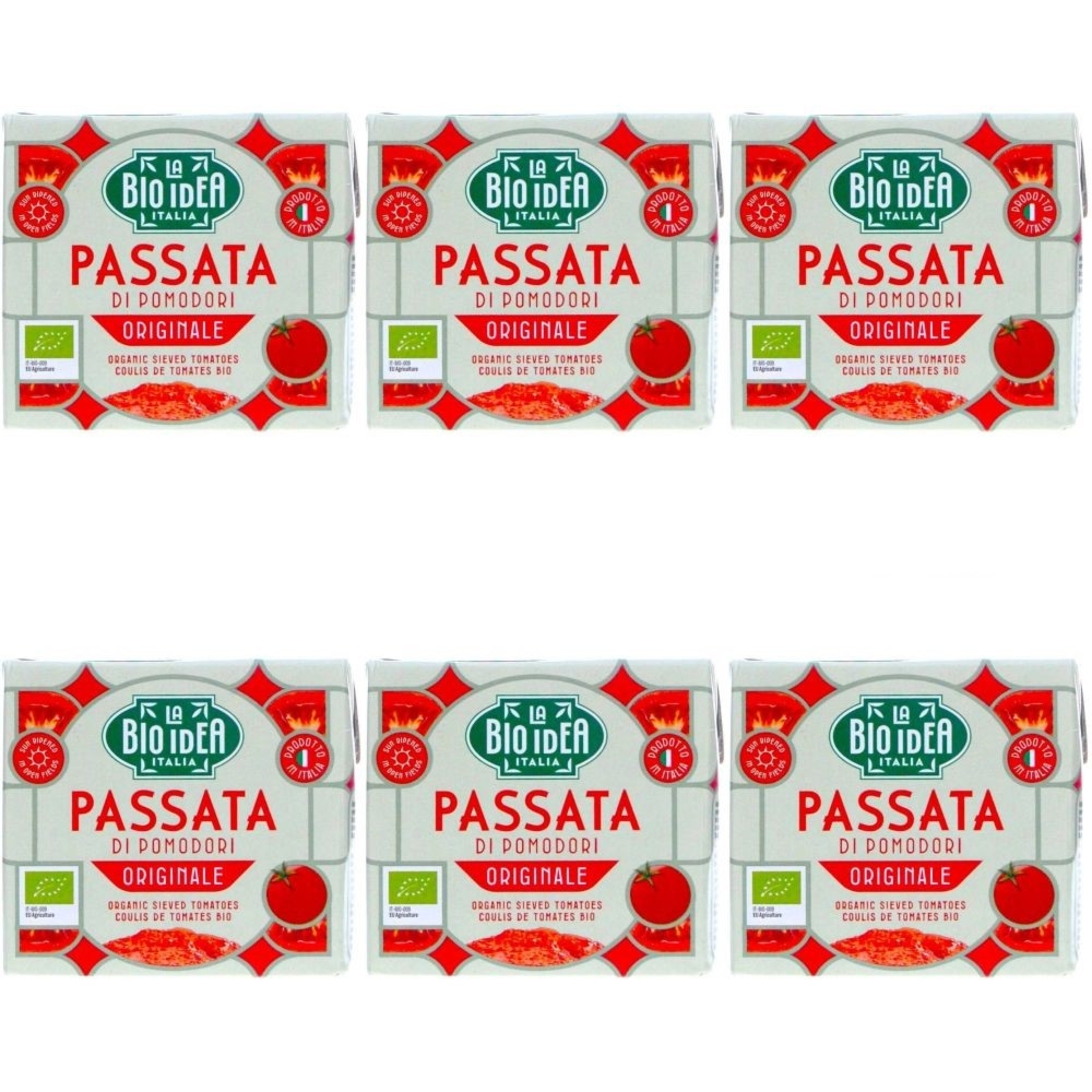 6 x Przecier Pomidorowy Passata w Kartonie Bio 500 g - La Bio Idea