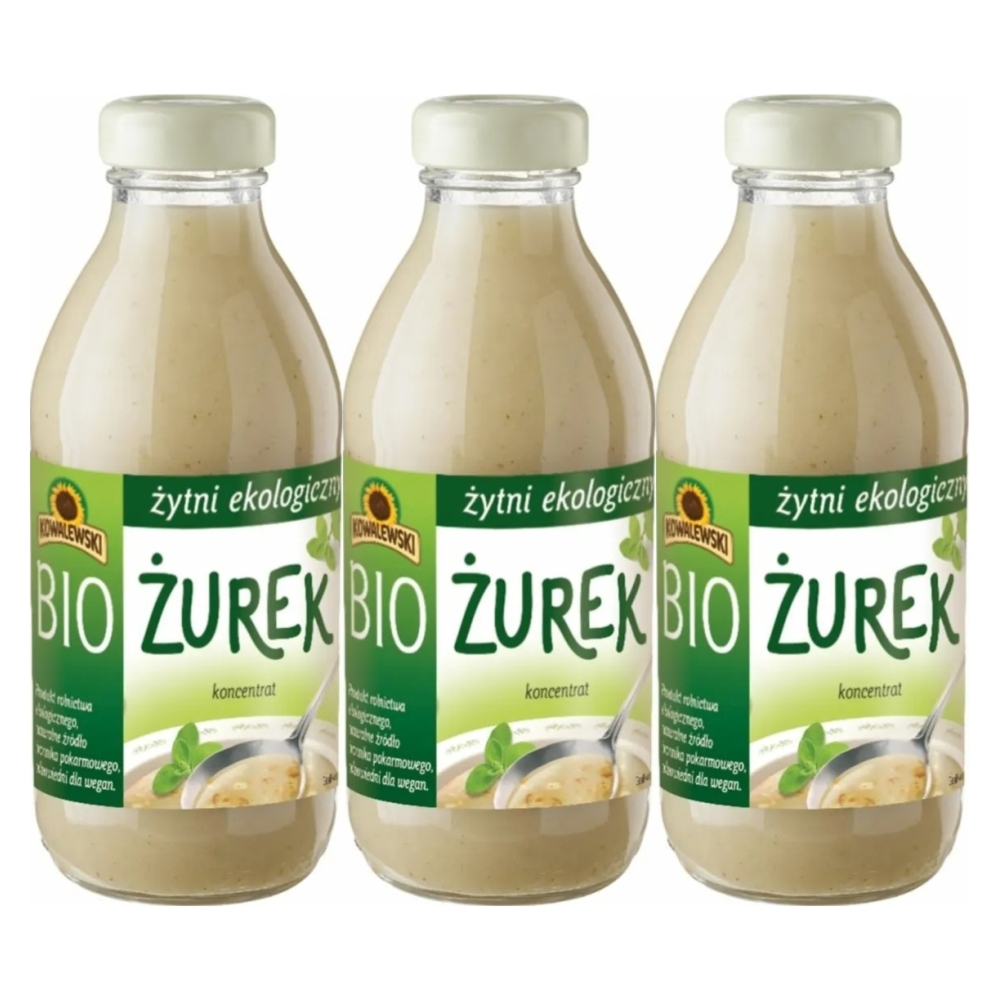 3 x Żurek Żytni Koncentrat Bio 320 ml - Kowalewski