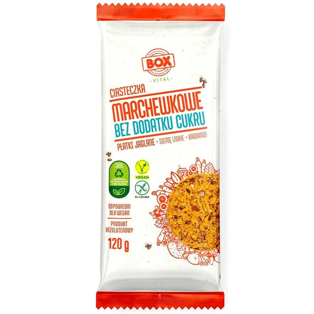 Ciastka Jaglano - Marchewkowe Bezglutenowe Bez Dodatku Cukru 120 g - Frank i Oli