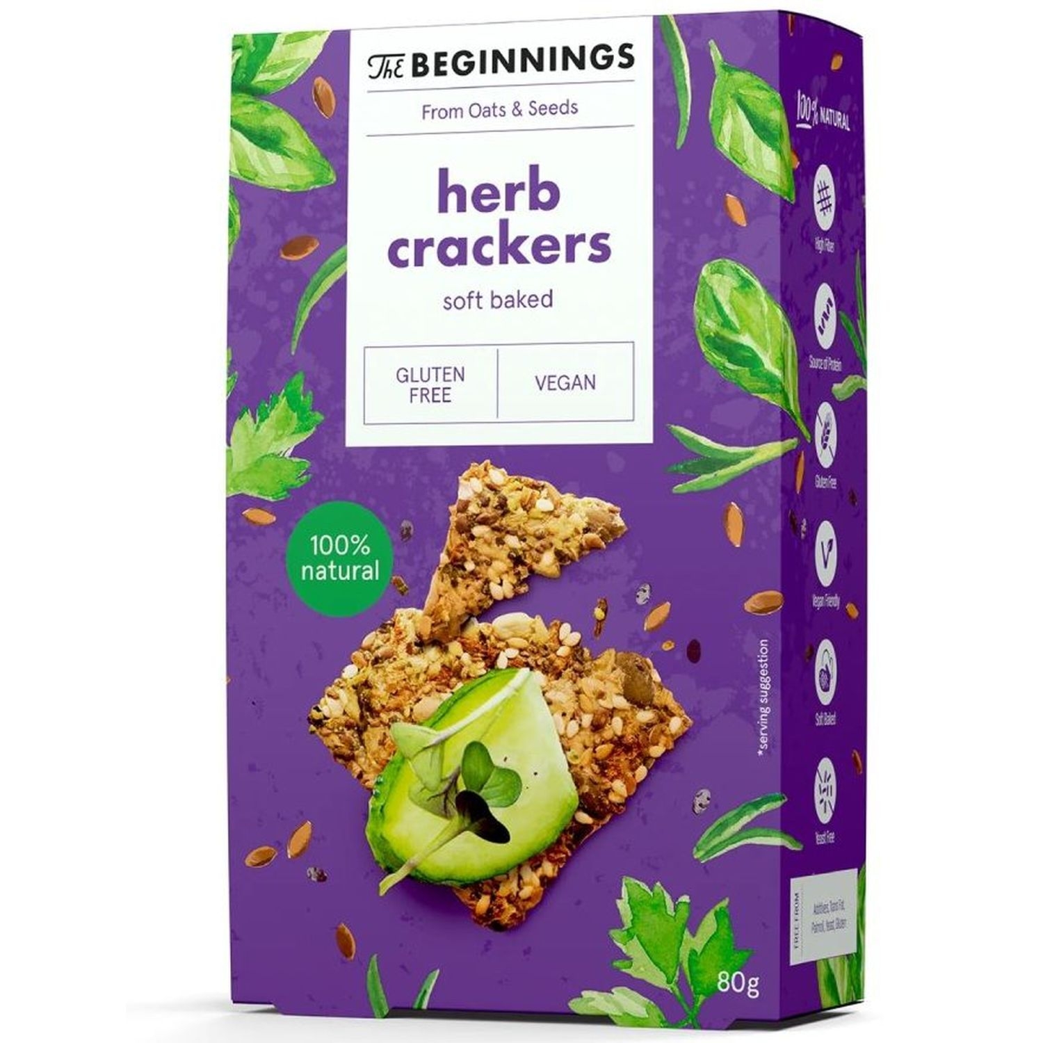 Krakersy z Nasionami i Ziołami 80 g - The Beginnings