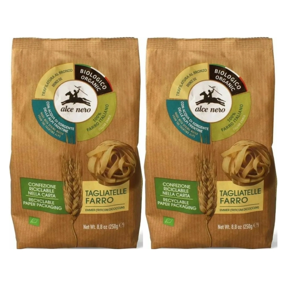 2 x Makaron z Płaskurki Gniazda Tagliatelle Bio 250 g - Alce Nero