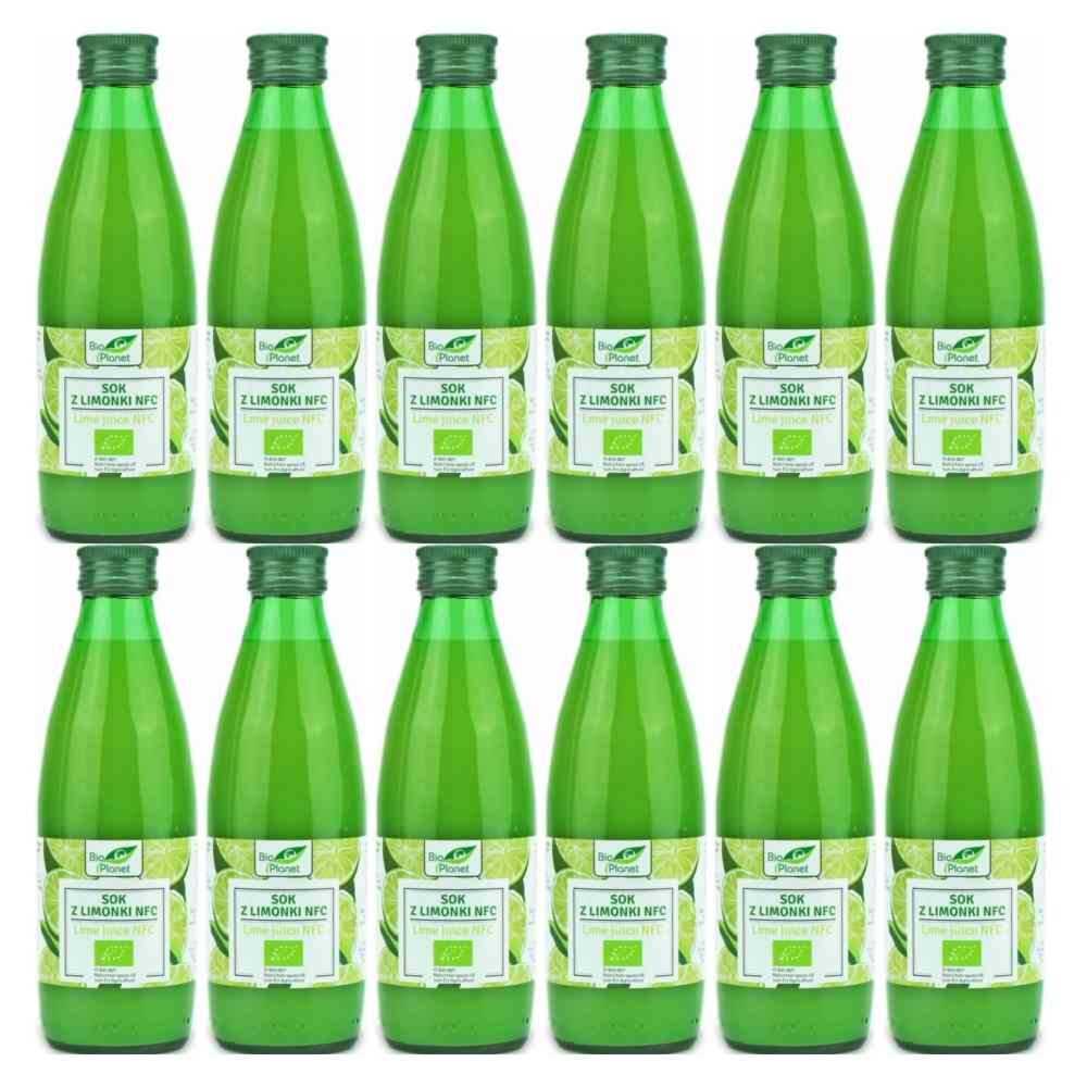 12 x Sok z Limonki Tłoczony NFC Bio 250 ml - Bio Planet