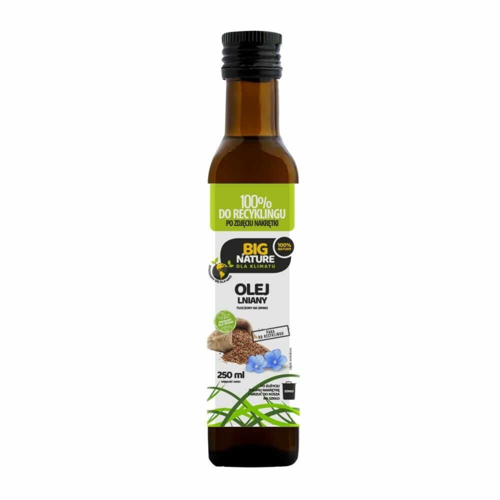Olej Lniany Tłoczony na Zimno 250 ml - Big Nature