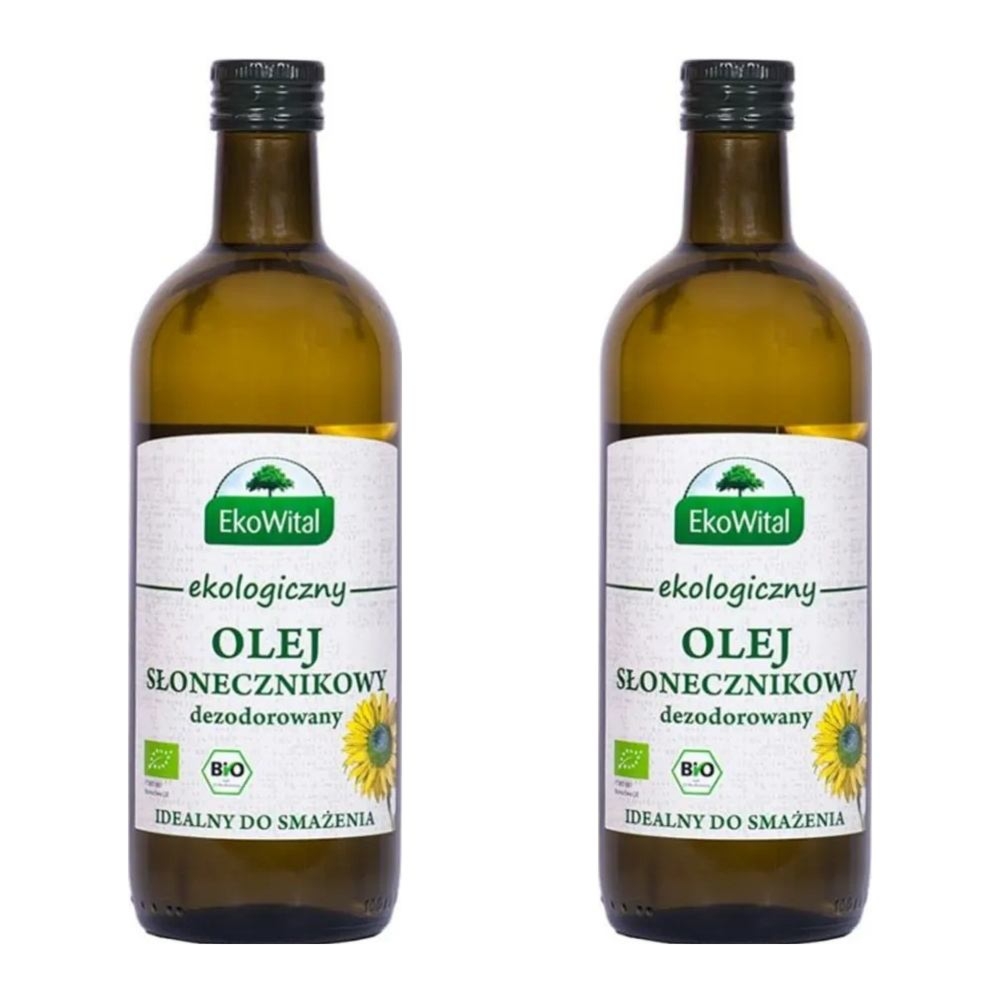 2 x Olej Słonecznikowy do Smażenia BIO 1 l - EkoWital