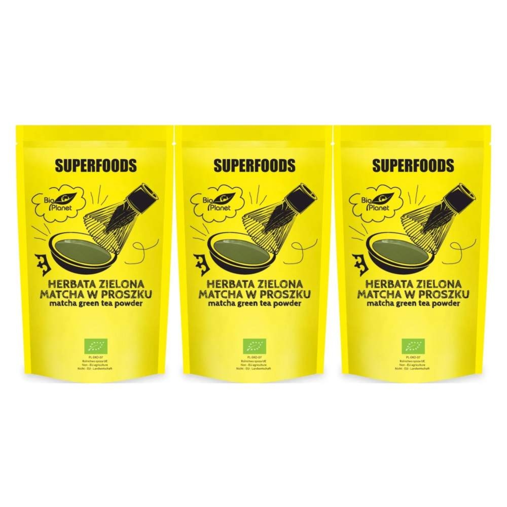 3 x Herbata Zielona Matcha w Proszku Bio 100 g - Bio Planet