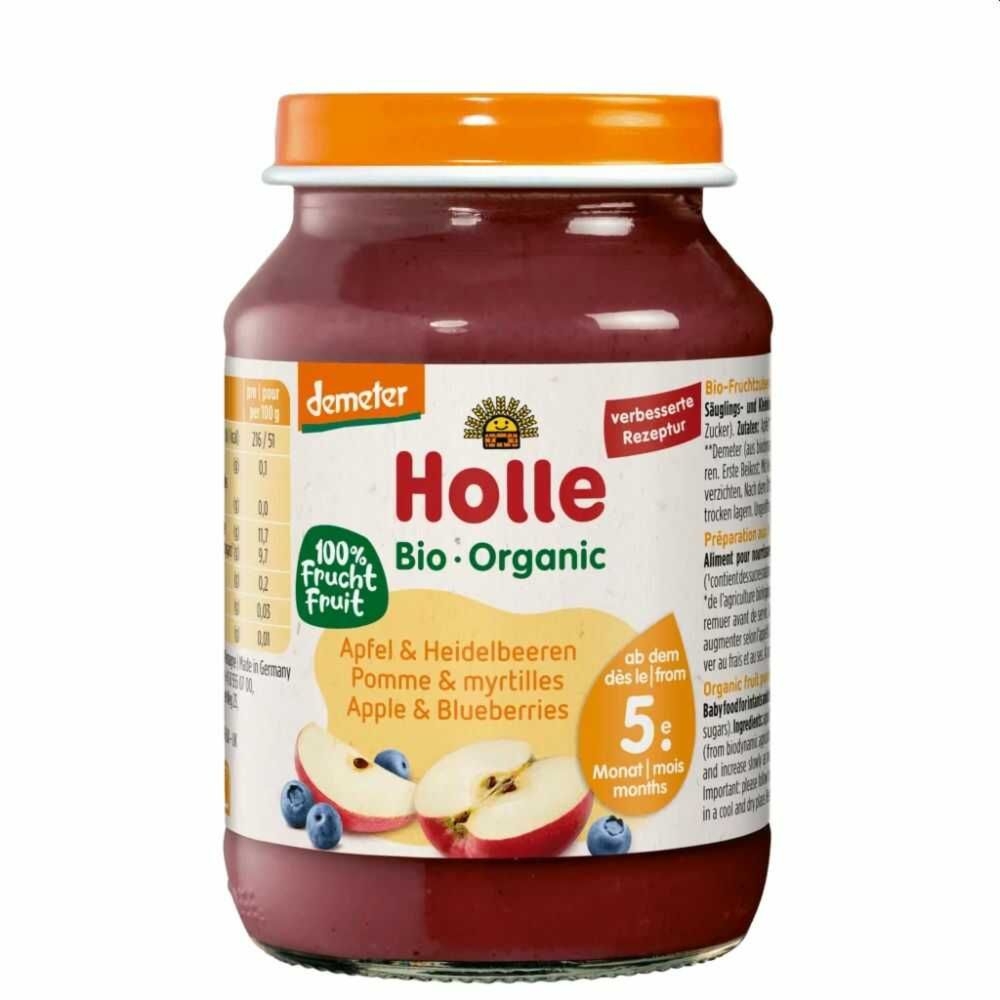Deser dla Niemowląt Jabłko i Jagoda Bio Demeter 190 g - Holle