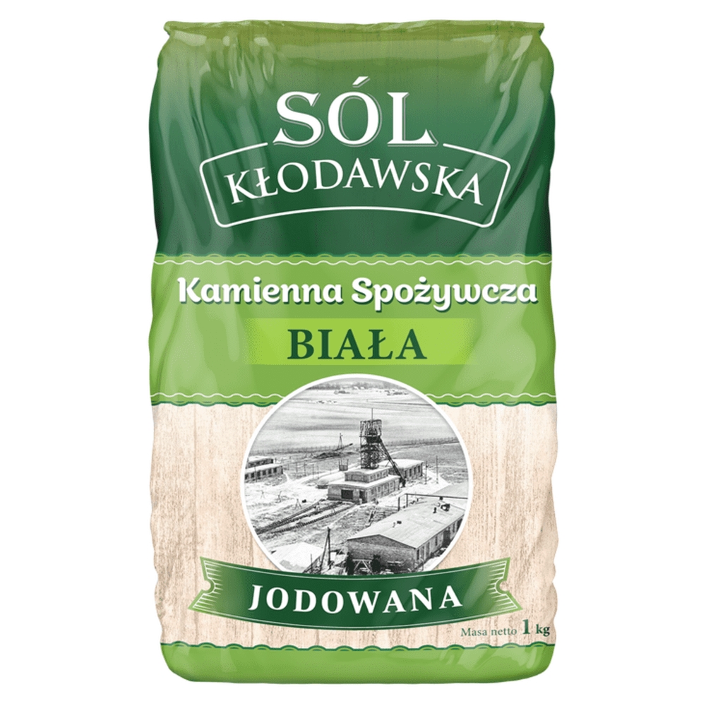 Sól Kłodawska Kamienna Spożywcza Biała Jodowana 1 kg - Kopalnia Soli Kłodawa