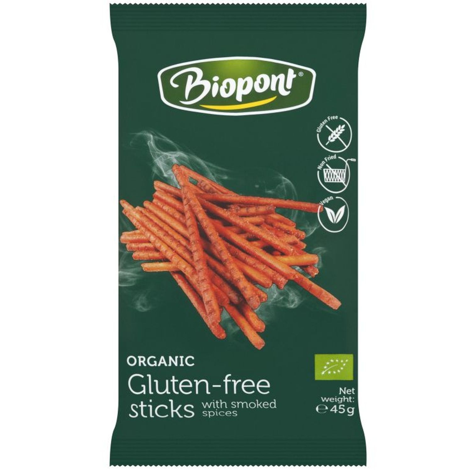 Paluszki z Wędzoną Przyprawą Bezglutenowe Bio 45 g - Biopont