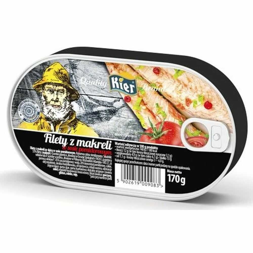 Filety z Makreli w Sosie Pomidorowym 170 g - Kier