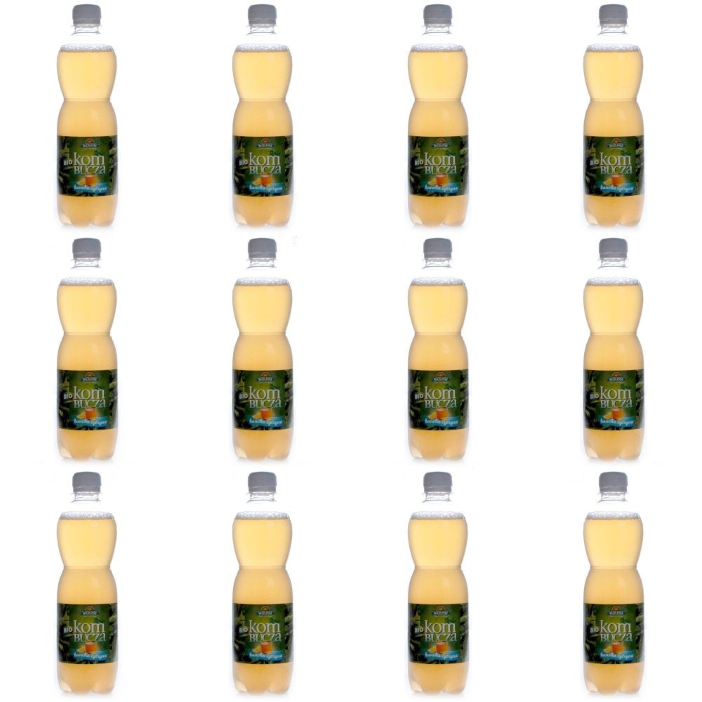 12 x Kombucha Herbata Zielona Japan Bancha z Cytryną Bio 500 ml - Biolinie