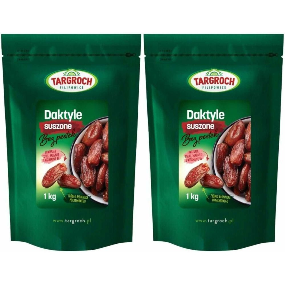 Zestaw 2 x Daktyle Suszone Bez Pestek 1 kg - Targroch