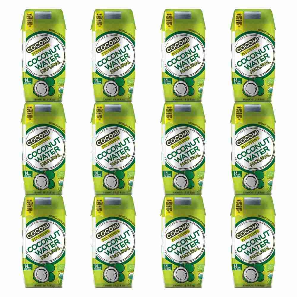 12 x Woda Kokosowa Naturalna UHT Bio 330 ml - Cocomi