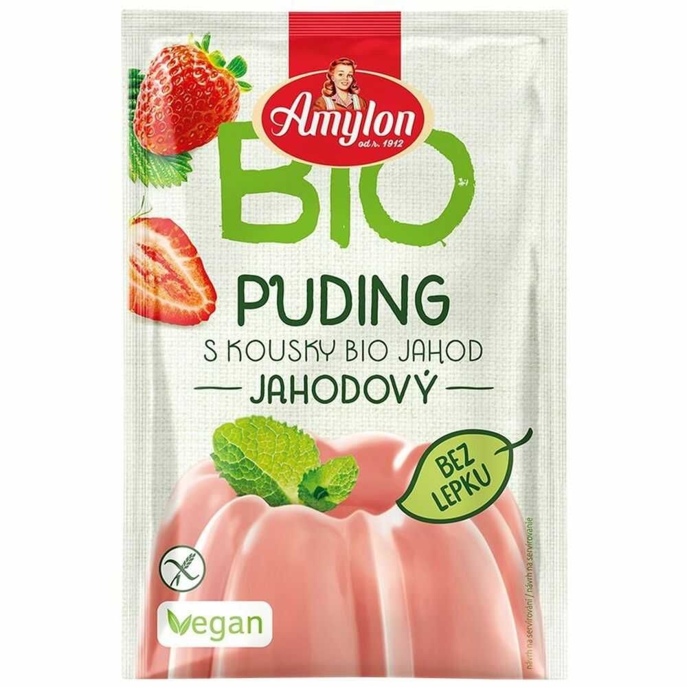 Budyń Truskawkowy Bezglutenowy Bio 40 g - Amylon