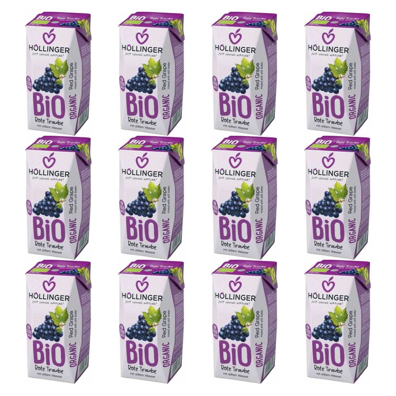 12 x Nektar z Czerwonych Winogron Bio 200 ml - Hollinger