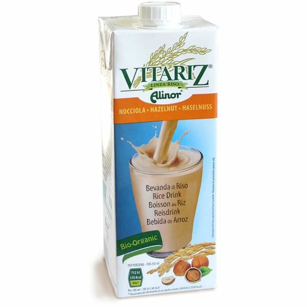 Napój Ryżowy z Orzechami Laskowymi Bezglutenowy BIO 1L - Vitariz Alinor