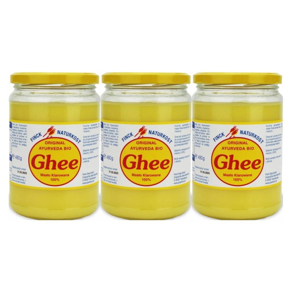 3 x Masło Klarowane Ghee Bio 480 g - Finck Naturkost